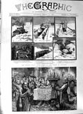 Original Old Antique Print 1888 Easter Russia Body Christ Snow Storm England