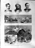 Old Antique Print 1888 Sikkim India Fort Ling-Tu Floods Galicia Said Tapp 19th