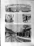 Original Old Antique Print 1888 Marie Horwood Story Easter Review Siers Railway