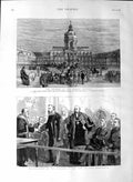 Old Antique Print 1888 Freedom City Lord Hartington German Emperor Palace 19th