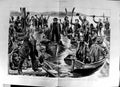 Old Antique Print 1888 Life Ireland Proclaimed Meeting Sea Boats People 19th