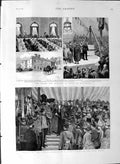 Original Old Antique Print 1888 Prince Wales Blackburn Earl'S Court Lord Mayor