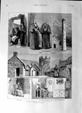 Original Old Antique Print 1888 Irish Exhibition Olympia Mayor Dublin London