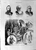 Original Old Antique Print 1888 Prince Wales Victor Cambridge Heywood Coles Men