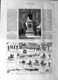 Old Antique Print 1888 Prince Wales Statue Frere Oxford Millitary Sports 19th