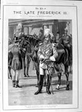 Original Old Antique Print 1888 Emperor Frederick Buckingham Potsdam Jerusalem