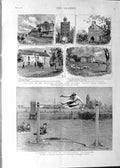 Original Old Antique Print 1888 Kelly Blackrock College Ireland Ponsonby 19th