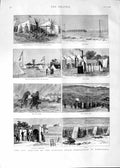 Original Old Antique Print 1888 National Rifle Association Wimbledon Sport 19th