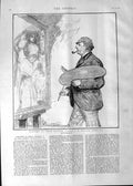 Original Old Antique Print 1888 Art Painter Studion John Everett Millais 19th