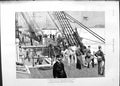 Original Old Antique Print 1888 Navy Ships Sailors War Scene Naval Mobilisation