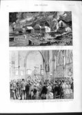 Original Old Antique Print 1888 Fire Beers Mine Kimberley Africa Lord Wolseley