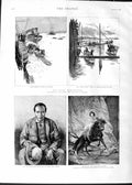 Old Antique Print 1888 Navy Ships Black Prince King Opobo Alfonso Spain 19th