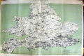 Original Old Antique Print 1888 Bird'S Eye View Map England National Defences