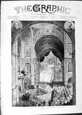 Original Old Antique Print 1888 Melbourne Exhibition Mounted Siers Archi 19th