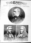 Old Antique Print 1888 Parnell Commission Judge Charles Day Smith Hannen 19th