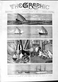 Original Old Antique Print 1888 Slave Dhows Africa Kokroche Arab Prisoners 19th