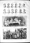 Original Old Antique Print 1888 Ireland Clanricarde Khudkay India Canada F 19th