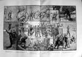 Original Old Antique Print 1888 Volunteer Outpost Siers Windmill War Uniforms
