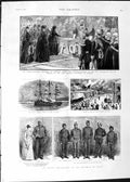 Original Old Antique Print 1888 Hayti Army Salomon French Ship Bisson Potsdam