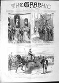 Old Antique Print 1888 Ladies Horses Colombo Gymkhana German Italy Rome 19th