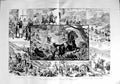 Original Old Antique Print 1888 Hunting Wild Boar Morocco Sheflarcar Victorian