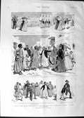 Old Antique Print 1888 Scenes Pleasure Cruise Steam Victoria Alexandria 19th