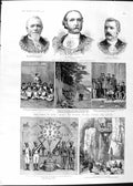 Original Old Antique Print 1888 Lord Mayor Newton Gray Whitehead Tierra Fuego
