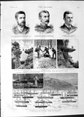 Original Old Antique Print 1888 King Greece Ships Piraeus Minnesota Gamaleia