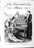 Original Old Antique Print 1888 Advertisement John Brinsmead Sons Works Pianos