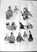 Old Antique Print 1888 Parnell Commission Royal Courts Justice Earl Lucan 19th