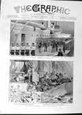 Old Antique Print 1888 King Greece Ship Edinburgh Piraeus Great Eastern 19th
