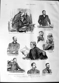 Old Antique Print 1888 Parnell Commission Royal Courts Justice Aldershot 19th