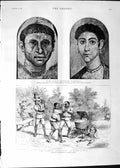 Old Antique Print 1888 Servant Nurseboys Natal Africa Egyptian Paintings 19th