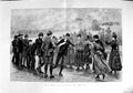 Original Old Antique Print 1889 Fine Art Sir Roger Coverley Ice Skating 0 19th