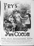 Old Antique Print 1889 Advertisement Frys Concentrated Pure Cocoa Drink 19th
