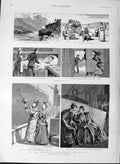 Original Old Antique Print 1889 Transvaal GFields Natal Ship Tugela River 19th