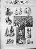 Old Antique Print 1889 Ivanhoe Guards Burlesque Chelsea Barracks Theatre 19th