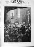 Original Old Antique Print 1889 Funeral Crown Prince Austria-Hungary Bu 19th