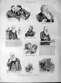 Original Old Antique Print 1889 Parnell Commission Royal Courts Justice Pigott