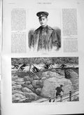 Original Old Antique Print 1889 King Servia Alexander Monkeys Himalayas Murree