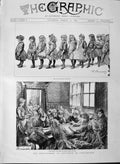 Original Old Antique Print 1889 Employment Children Pantomimes Drury Lane 19th
