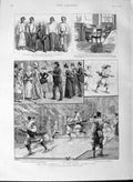 Old Antique Print 1889 Ice Carnival Royal Albert Hall Dacoit Chief Myob 19th
