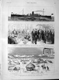 Original Old Antique Print 1889 Osman Dinga Camp Handoub Suakin Ship Vesuvius