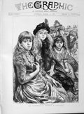 Original Old Antique Print 1889 Children Pantomimes Dancing Class Girls 19th