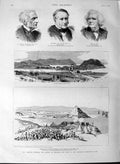 Old Antique Print 1889 Gladstone King Hall Castle San Sbastian Spain War 19th