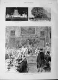 Old Antique Print 1889 Agricultural Society James'S Palace Canada Indiana 19th