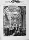 Original Old Antique Print 1889 Funeral Duchess Cambridge Kew Church Service