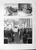 Old Antique Print 1889 Funeral Duchess Cambridge Kew London Vault Coffin 19th