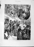 Old Antique Print 1889 Primrose Day Anniversary Death Lord Beaconsfield 19th