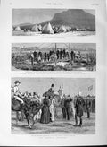Old Antique Print 1889 Lady Loch Australia Camp Engineers Capetown Africa 19th